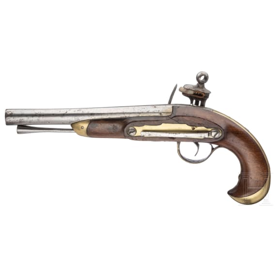 A Miquelet flintlock cavalry pistol, Model 1842