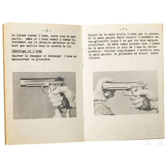 Original swiss manual for the SIG 47/8 pistol (in French)