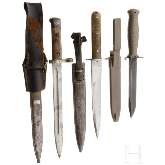 Three Austrian bayonets, 20th century