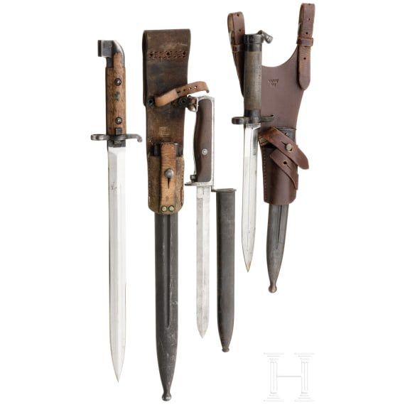 Three Scandinavian bayonets, 1st half of the 20th century