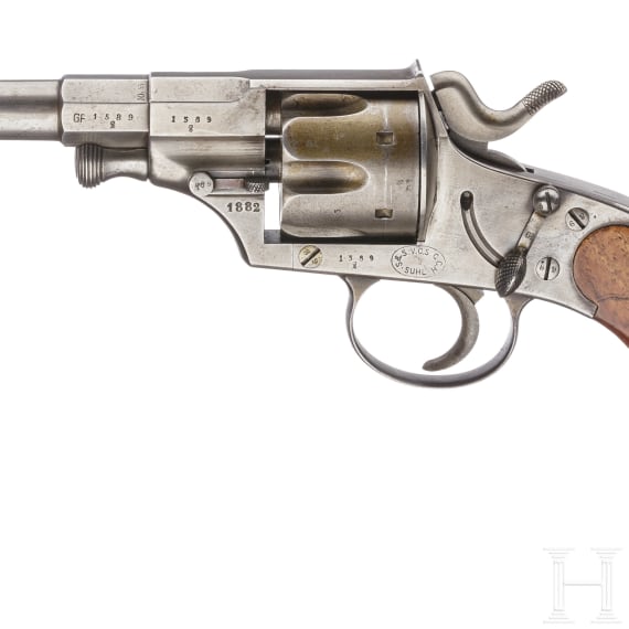 A Reichsrevolver Mod. 1879 by Suhl, Bavarian contract