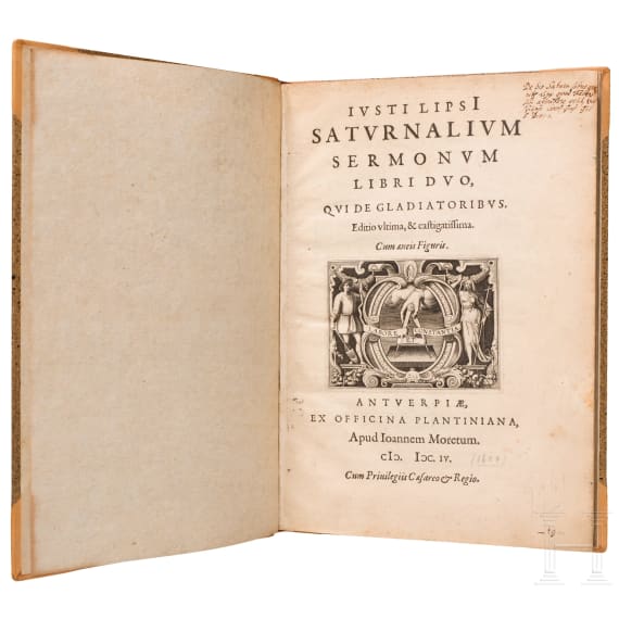 Iusti Lipsi, "Saturnalium Sermonum Libri Duo, Qui de Gladiatoribus", Antwerp, 1604