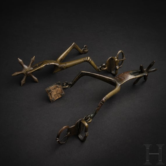 A pair of rare English or French Gothic wheel spurs, late 15th century