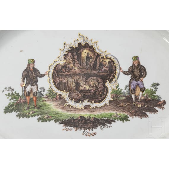 A large German porcelain dish, ca. 1800