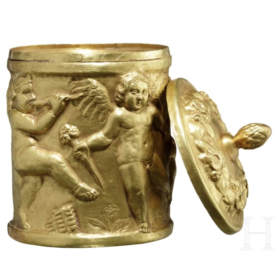 A Roman gold-pyxis of Paulina, 1st - 3rd century