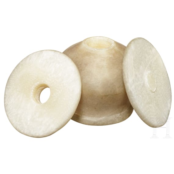 Kleines Salbgefäß, Alabaster, Ägypten, 15. Jhdt. v. Chr.