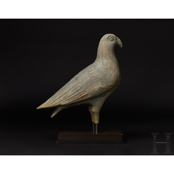 A Greek bronze eagle of unusual stature with exceptionally fine craftsmanship, possibly early classical (early 5th century B.C.) or late Hellenistic (1st century B.C. – 1st century A.D.)