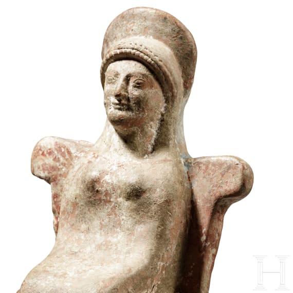An enthroned archaic Greek deity, 6th century B.C.