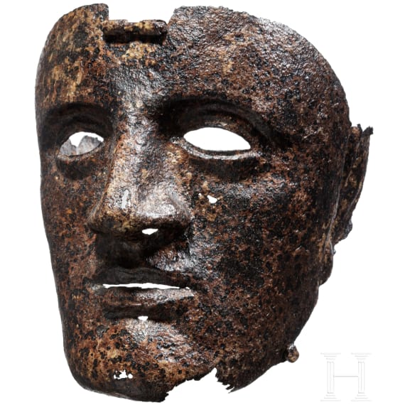 Eiserne Gesichtsmaske eines römischen Soldaten, 1. Jhdt.