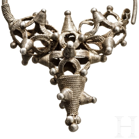Seven pieces of Thracian silver jewellery, 13th century