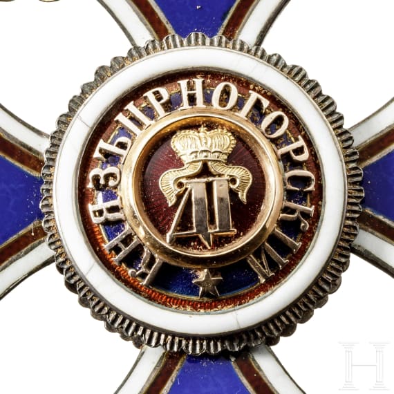 A neck cross of the Order of Prince Danilo I, circa 1900