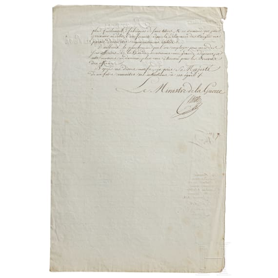 Napoleon I - an apostille, handwritten and dated 21.12.1807