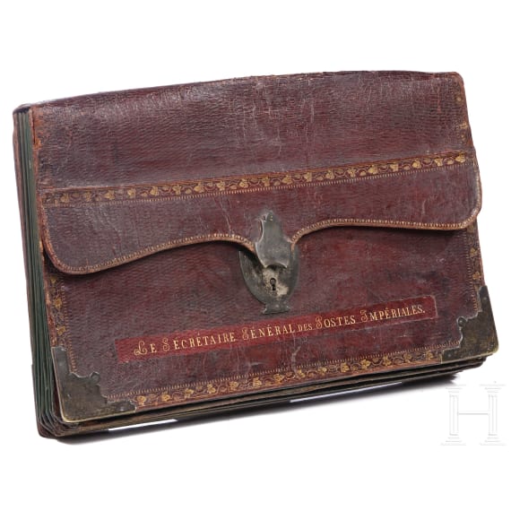 A representative leather portfolio of Louis François Legrand, Secretary General of the Imperial Mail, 1804 - 1815
