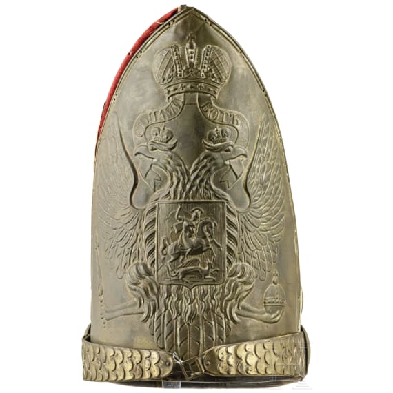 A Russian grenadier cap for members of the Life Guard Pavlovski Regiment, circa 1850