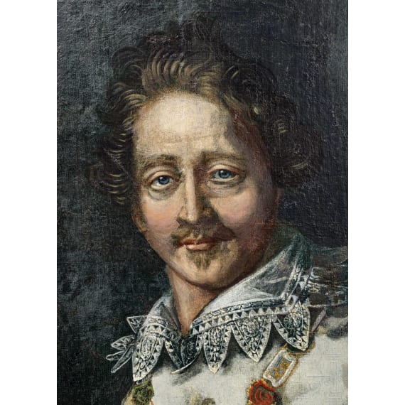 König Ludwig I. von Bayern - Gemälde im Rahmen