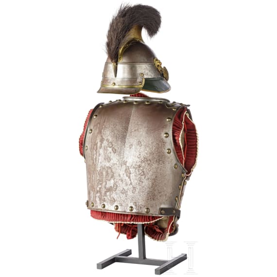 A helmet M 1842 and a cuirass for troopers of Bavarian cuirassiers