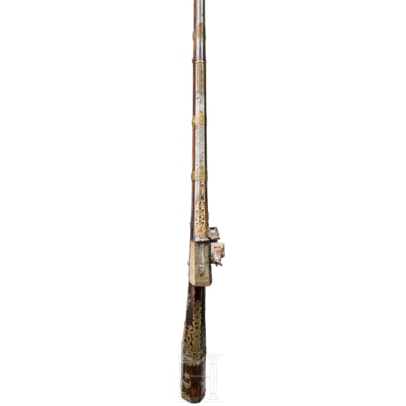 Goldeingelegtes Miqueletgewehr (Tüfek), osmanisch, um 1800