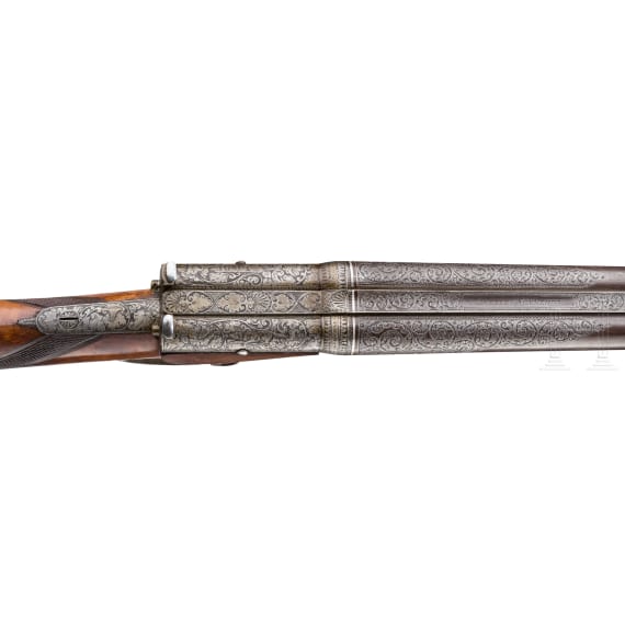A Franz von Dreyse needle-fire side-by-side shotgun, Sömmerda, circa 1880