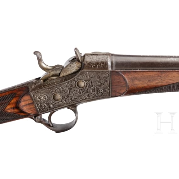 A rolling block saddle ring carbine, presented to Fermin Villamil, Spain, dated 1873