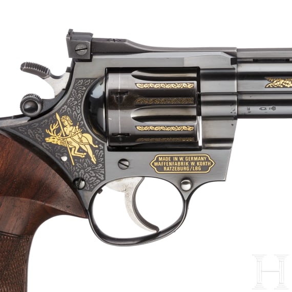 A Korth revolver, the deluxe, 25 years' anniversary edition