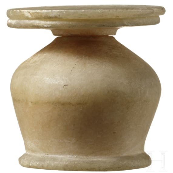 Kleines Salbgefäß, Alabaster, Ägypten, 15. Jhdt. v. Chr.