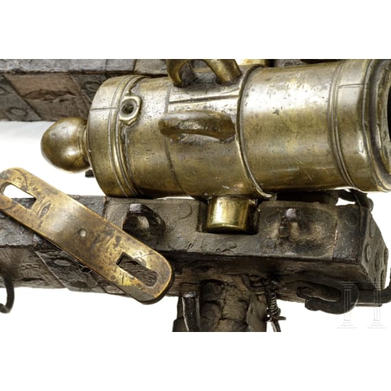 A German model of a field gun, 18th century