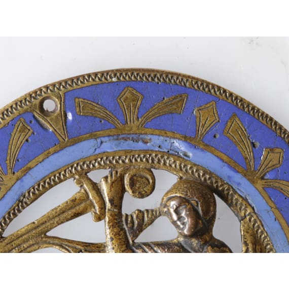 Vergoldete Bronzeplakette, Limoges, 12./13. Jhdt.