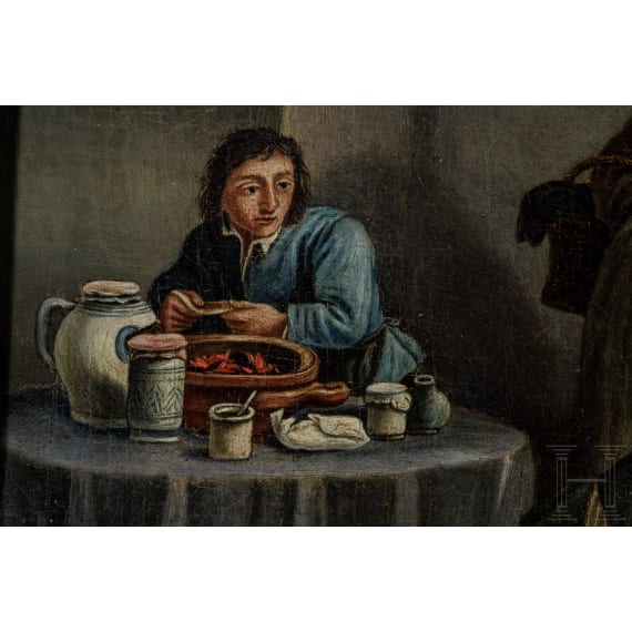 "Beim Quacksalber", Ölgemälde nach David Teniers d. J. (1610 - 1690)