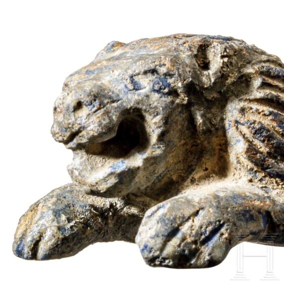 An Elamite lapislazuli-lion, 3rd millennium B.C.