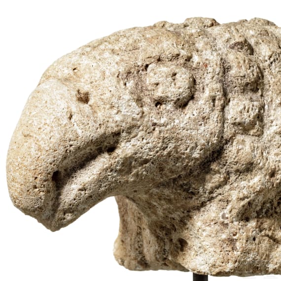 A Roman eagle's head, 2nd - 4th century