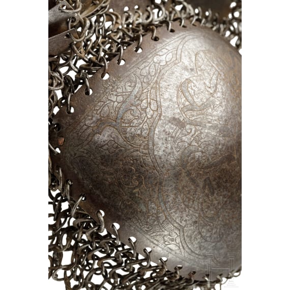 A Turkish (Aq-Qoyunlu) knee guard from a coat of mail, circa 1500