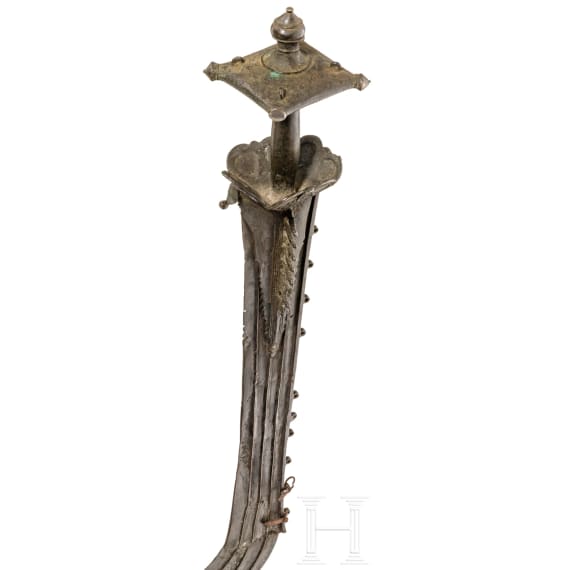 A South Indian bronze temple sword, Kerala, 17th century