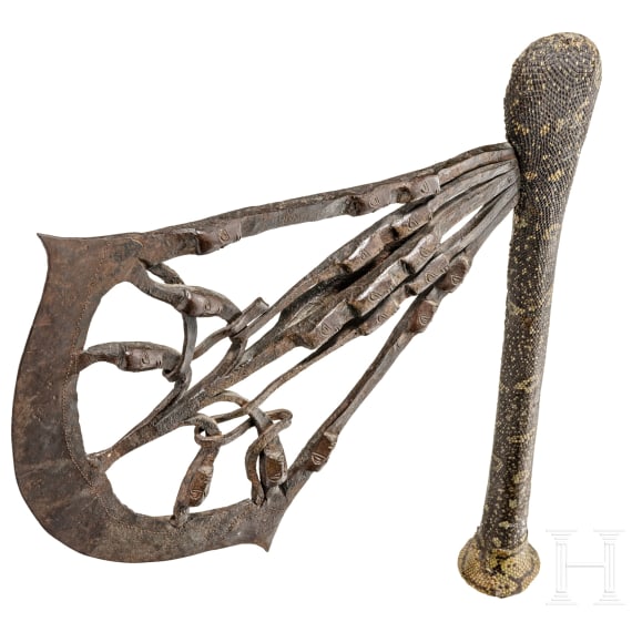 A Congolese "kilonda" ceremonial axe of the Songe (Nsapo) tribe