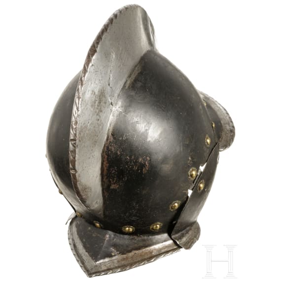 A German black and white burgonet, circa 1580