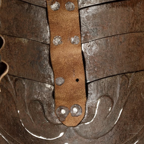 A fragment of a German cuisse, early 17th century