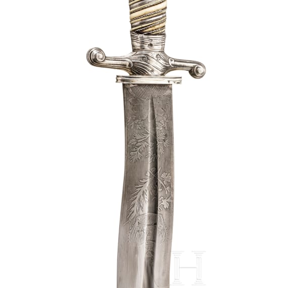 A silver-mounted French hunting knife, 2nd half of the 18th century