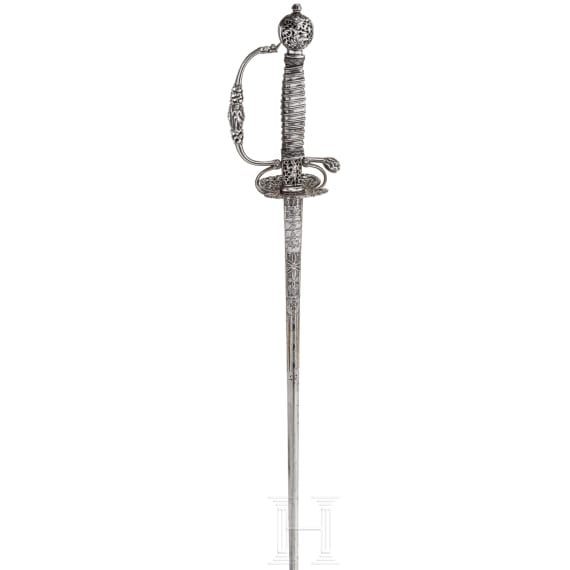 A small-sword with chiselled hilt, Amsterdam, circa 1710/20