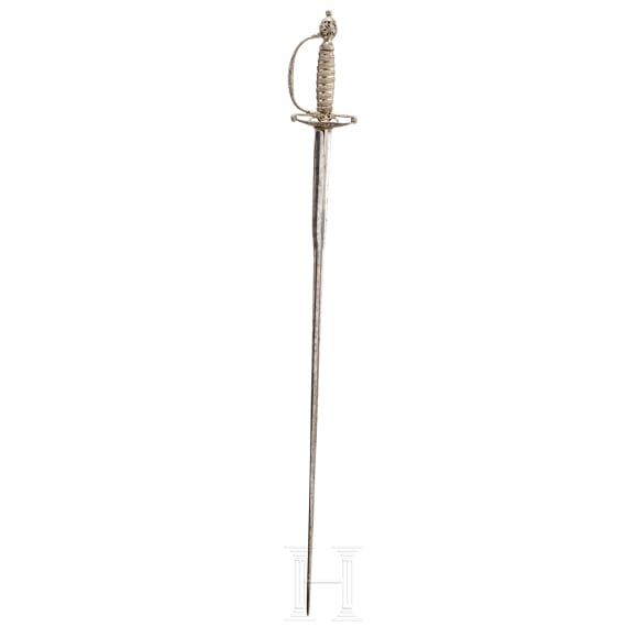An English silver-mounted gala sword, late 18th century