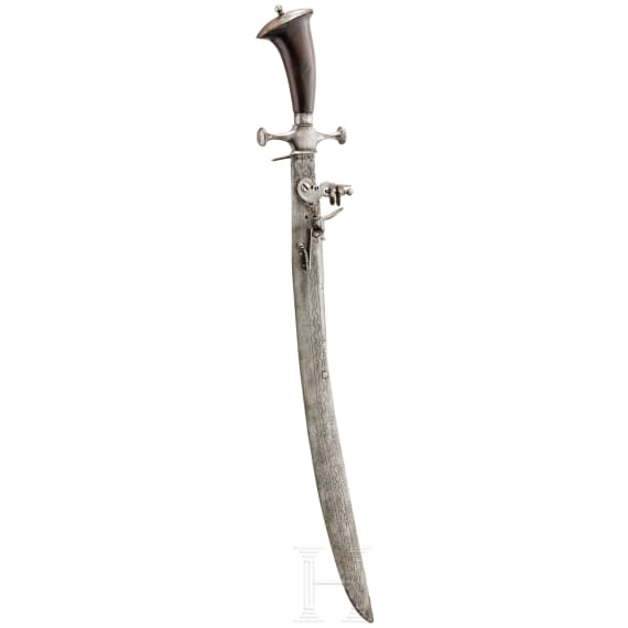 A German Baroque shooting hunting hanger, circa 1730
