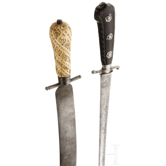 Two French hunting hangers, 19th century