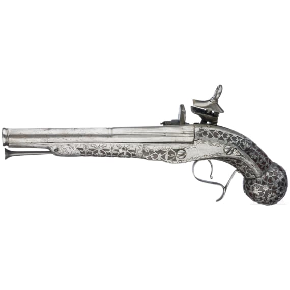 A Spanish miquelet pistol by Ripoll, 18th century