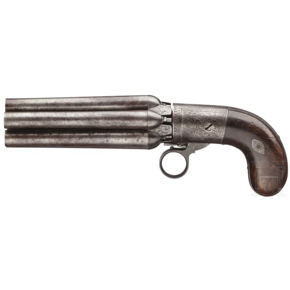A pepperbox revolver by Jose Antonio Vianna in Porto, circa 1850