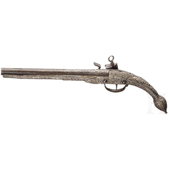 Miquelet-Steinschlosspistole, balkant&uuml;rkisch, um 1850