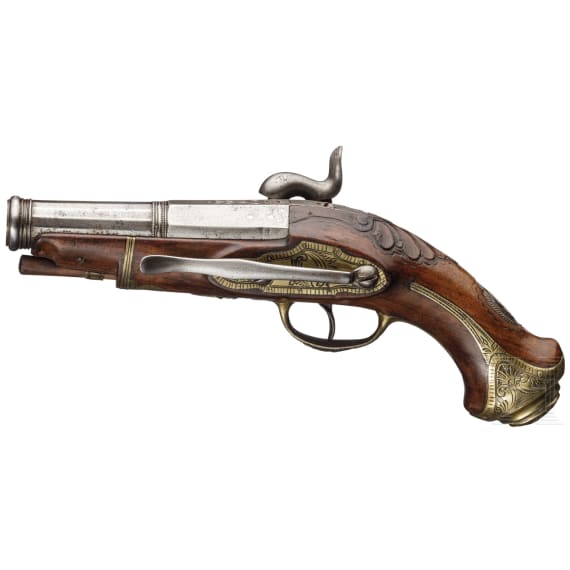 Miquelet Perkussionsreisepistole, Torento, Spanien, um 1830
