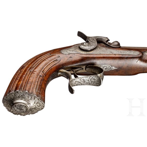 Perkussionspistole, Chemin &agrave; St. Quentin, Belgien, um 1840