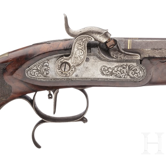 Perkussionspistole, L&uuml;ttich, um 1840
