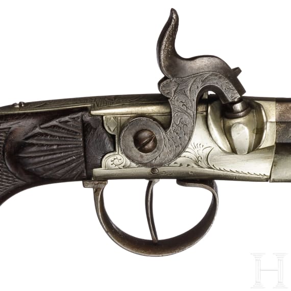 Perkussionspistole, England, um 1850