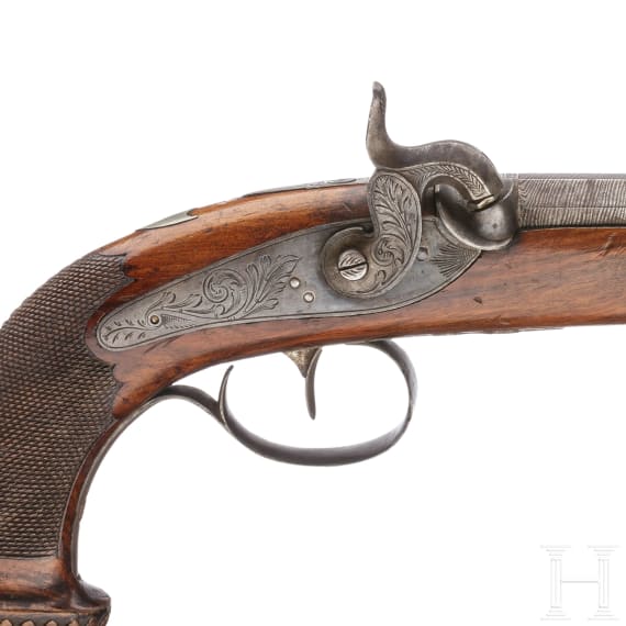 Perkussionspistole, Li&egrave;ge, um 1850