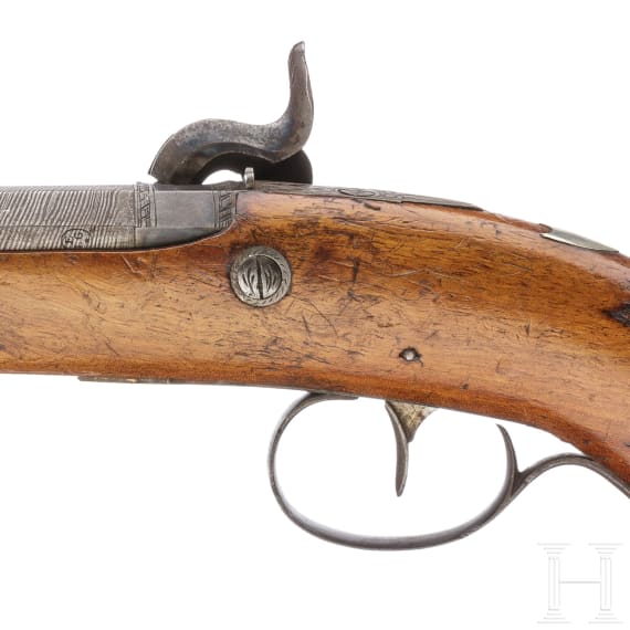 Perkussionspistole, Li&egrave;ge, um 1850