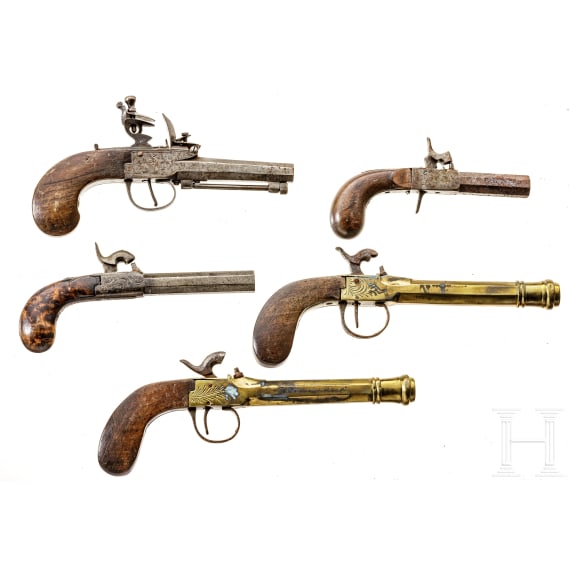 Kleine Sammlung Terzerole, Belgien, 19. Jhdt.